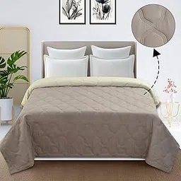 Kitch Deco™ Premium Super Soft Cotton Feel Double Bed Comforter for Winter/Quilt/Blanket (90x100Inch) Coffee-picture-17
