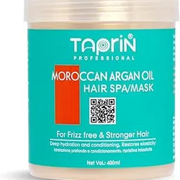Taprin Moroccan Argan Oil Hair Spa Mask For Frizz Free & Stronger Hair-400ml | Restores Elasticity, Deep Hydration and Conditioning | For Women & Men | SLS & Paraben Free-picture-49