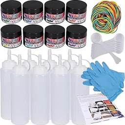 Cold Water Dye Powder, 8-Color Assortment, 7/2-oz. Bulk Jars, for Tie-Dye, Batik, Ice Dyeing. Tie-Dye Powder 8 Pack-picture-24