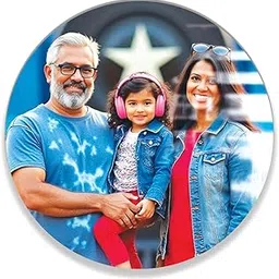 FEATHERFLUTE 3 mm Round Customized Acrylic/Personalized Wall Art Photo Frame for Home & Office Decor for Wedding Birthday Anniversary Gift Customised Acrylic Photo Frame Multicolor- 8 x 8 Inch-picture-38