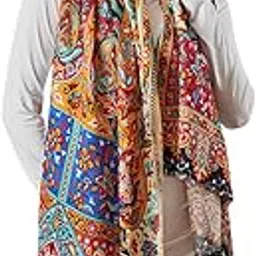 pashmoda Women Bahaari Fine Soft Bamboo Fibre Stole (Size : 71X203 CM)-picture-23