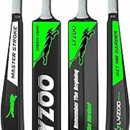 Master Stroke Unisex Plastic Cricket Bat for Kids & Adults | Lightweight Standard Bat | Hard PVC Cricket Bat with Anti-Slip Grip | Durable & Sturdy Design | Color - Black & Yellow-image-65