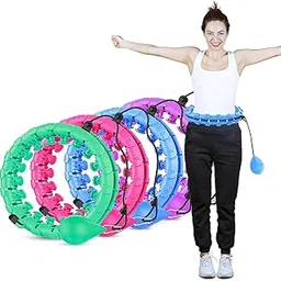 quicze Weighted Hula Fit Hoop, Fithoop, Hula Fitness Hoop 2 in 1 Abdomen Fitness Massage, Knots Great for Adults and Beginners Weight Loss and Exercise, Weight Loss (Multicolor)-picture-40