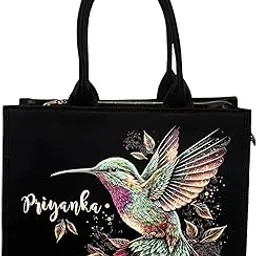 in voguish Women's Beautiful Flying Sparrow Customized Tote Bag – Spacious, Stylish & Lightweight | Luxurious Office & Travel Tote with Laptop Compartment (600g)-picture-33