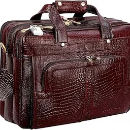 Office Briefcase Laptop Messenger & Shoulder Leather Bags for Men 15.6 Inch Cross Body-image-5