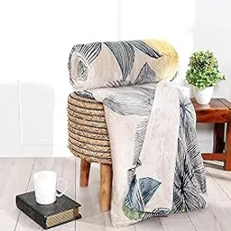 BLUEDOT Supersoft Self Design Printed Velvet(Flannel) King Size Duvet Cover||Dohar||RajaiCover for All Seasons,(90x95 inches)-Multicolor-D13-image-49