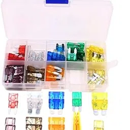 XKHLQLPEF 60Pcs 5A-40A Auto Car Truck Mix Regular Mini Blade Fuse Kit w/Clip-picture-16