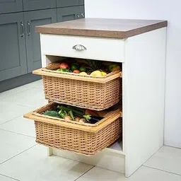 Modular Kitchen Rectangular Wicker Basket (600MM / 22.5 Inch Width with Channel)(Standard Size 8 Inch Height)(Length : 20 Inch) Modular Drawer Wicker Baskets-picture-27