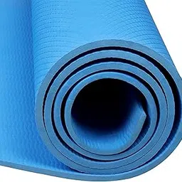 Streetup India® EVA Yoga Mat With 6 mm Thickness for Yoga| Exercise, Gym| Anti Skid| 6ft X 2ft (Blue) image 1