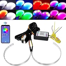 AutoBizarre Demon Eye Devil Angel Eyes RGB Halo Rings for Car & Motorcycle Projector Lenses Decorative Lights for Headlight & Taillight with App Remote Control - Set of 2-picture-19