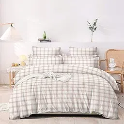 MORADO Glace Cotton Single Duvet Cover/Rajai Cover/Blanket Cover with Zipper (60x90 Inche, Light Brown)-picture-65