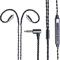 okcsc Earphone Upgrade Cable,MMCX Earbuds Replacement Cord,4 Cores Gold-Plated Plug Earphones Audio Adapter for Shure SE215 SE315 SE535 (MMCX,Black,Mic)-picture-28