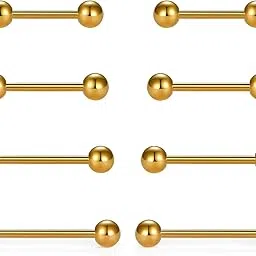 vcmart Nipple Rings Tongue Rings Stainless Steel 14G Straight Barbells Piercing Jewelry 12mm,14mm,16mm,18mm-picture-48
