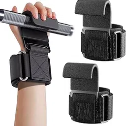 Weight Lifting Hooks for Men and Women (Pair), Wrist Straps for Weightlifting, Gym Lifting Straps Hook for Pull-Ups, Deadlifts, Strength Training and Fitness Workouts-picture-47