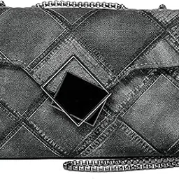 inovera (label) Sling Bag for Women, Girls - Crossbody Shoulder Purse with Adjustable Chain Strap - Faux Leather Ladies Stylish Handbags (Black)-picture-19