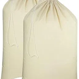 Cotton Laundry Bag, 2 Pack - 24 x 36 inch - Sturdy, 100% Cotton, Locking Drawstring Closure for Easy Carrying, Perfect Laundry Bag for College Students Living in Dorms, and Sorting Laundry at Home.-picture-49