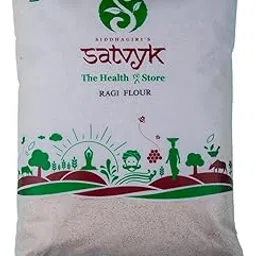 S Siddhagiri's SATVYK THE HEALTH re STORE - Ragi Flour - (1kg) - Stoneground | Gluten-Free Finger Millet Flour | Super-Nutritious Nanchni Aata | Fresh Ragi Aata-picture-35