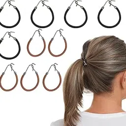 10Pcs Bungee Hair Tie, Bungee Bands for Hair, Secure & Gentle Styling for All Hair Types, Ideal for Thin, Thick, Curly, Smooth Natural Updos, Braids and Half Knots-image-9