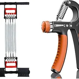 Chest Expander & Hand Gripper Muscle Exerciser with 5 Springs (3 in 1 Chest Expander Spring)-picture-12