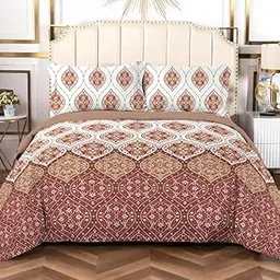 Bombay Dyeing 180 TC 100% Cotton One King Size 274 x 274 Cm / 108 x 108 inches Bedsheet with 2 Pillow Covers Size 46 x 69 Cm (7776)-picture-14