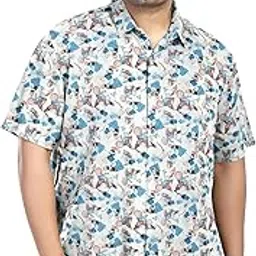 pluss tribe Mens Plus Size Printed Shirts - Pure Cotton Digital Printed - Ideal for Casual, Office Available Sizes : 4XL to 7XL-picture-36