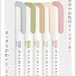 Zebra Mildliner WKT7-5C-NTC Highlighter, Natural Mild, 5 Colors Set-picture-24
