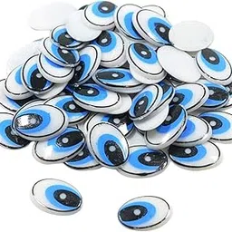 LOOM TREE® 60 Pieces DIY PVC Cartoon Eyes Flat Clay Animal Doll Oval Eyes Toy blue Multi-Purpose Craft Supplies | Other Multi-Purpose Crafting-picture-27