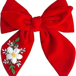 Hand Embroidered Velvet Sailor Bow-image-5
