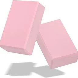 Pink Yoga Block, Yoga Bricks 2 Pack, Supportive Latex-Free EVA Foam, Soft Non-Slip Exercise Blocks, Yoga Accessories for Pilates, Meditation, Balance, Stretching and Deep Poses-picture-29