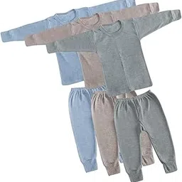 Boys Girls Babies Kids Thermal Combo Set : Extremely Warm Woolen Inner with Full Sleeve 3 Tops and 3 Pyjamas - Perfect for Winter-picture-13