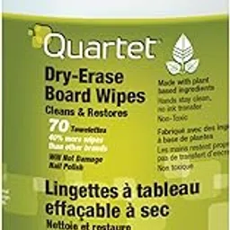 Quartet Dry Erase Cleaning Wipes, 70 Sheets, Non-Toxic Disposable Whiteboard Wipes, Low-Odor (52-180032Q),70 Wipes-picture-28