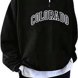 sxv style Boston Printed Half Zipper Collared Sweatshirt for Men-picture-41