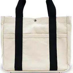 fuliz(フリス) Frisis Women's Canvas Tote Bag, Diaper Bag, Shoulder Bag, Commuting Bag, Large Capacity, A4, 2-Way-picture-39