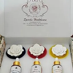 Vedaspa Glow 100% Natural Diffuser Oil Gift Set | 3 Fragrances – Fresh Lavender, Rose & Lemongrass | Home Aroma & Relaxation Essential Oils Set | Premium Gift Box (3 x 30ml)-picture-26