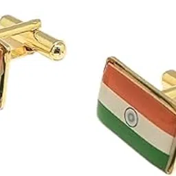 the tie hub Tri Color India Flag Multi-Design Shape cufflinks For Men-picture-41