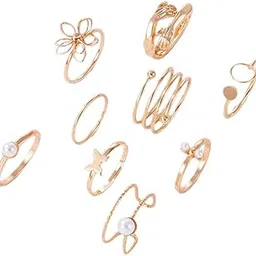 shining diva fashion 9 Pcs Latest Stylish Rings for Women and Girls (14751r)-picture-20
