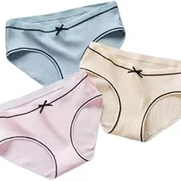 adina claim comfort Adina Claim Women's Cotton Panty Set | Soft & Breathable Mid-Waist Briefs | Seamless & Comfortable Underwear for Women Innerwear | Lingerie Set for Women | Pack of 3 Women's Panties-picture-23