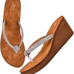 the white pole Attractive Casual Ethnic Comfortable Fahsion Stylish Wedges Heels Sandal For Women's & Girl's-picture-37