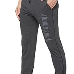 sporto Men's Print Cotton Slim Fit Gym Track Pants with Zipper Side Pockets-picture-56