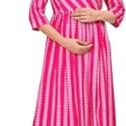 khejal Breathable Cotton Feeding Kurti for Women | Floral Maternity Gown for Pregnancy & Post Delivery | Stylish & Comfortable Nursing Dress-picture-21