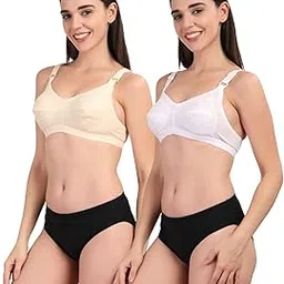 adornstar Women’s Cotton Bra and Panty Set – Soft, Skin-Friendly, Non-Padded, Wire-Free Lingerie Combo | Comfortable Innerwear (Pack of 2)-picture-19