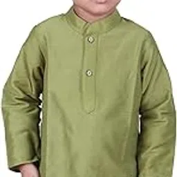 Baby Boys Poly Cotton Kurta | Kurta | Green | 3-4 Years | KIDS11105-image-4