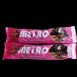 Metro Moulded Bicycle Tube, 24x1.75/1.90/1.95/2.125 Size, Pink Package, 2 Pack-picture-56