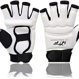 IRIS Kids and Adult PU Half Finger Boxing Muay Thai Gym Taekwondo Karate Gloves Padded Hand Protector, Large image 1