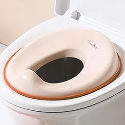 CRADLEVE Baby Potty Training Toilet Seat (Unisex) | Non-Slip Base, Splash Guard, Storage Hook, Fits Round & Oval Toilets, Lightweight, Elegant Finish | Easy to Clean, Travel Friendly (0-6yrs) (Peach)-picture-51
