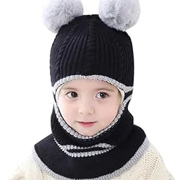 topibaaz Toddler Winter Hat Baby Beanie Cap for Girls Boys Soft Fleece Lined Woolen Hat for Kids Skull Earflap Hood Monkey Caps (Age 1-6 Yrs)-picture-21