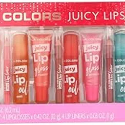 L.A. Colors 12 pcs Juicy Lips Set - Juicy Lips Shine with Bold Color, Smooth, Hydrating Formula, Long-Wearing Gloss for Perfectly Defined and Glossy Lips, Great for Daily-picture-35