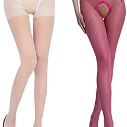 Premium Nylon High Waist Crotchless Fishnet Pantyhose Stockings/Tights For Women and Girls -STK531andSTK533-image-27