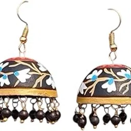 le bijouxistic Handmade Earring jhumki Terracotta for women and girls, Painted Handmade Jewellery Earring Set-picture-26