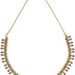 kushal's Fashion Jewellery GRN CRL Gold Polished Antique Necklace With Adjustable Chain | Best For Gifting & Special Occasion | Necklace For Women - 435565-picture-44